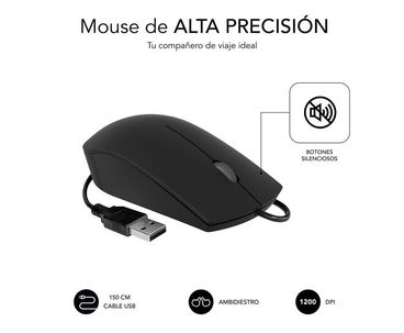 TECLADO + RATON BUSINESS SLIM SILENCIOSO WIRED NEGRO SUBBLIM