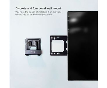 SOPORTE DE PARED UNIVERSAL PARA ROUTER/MINIPC/REPRODUCTOR MULTIMEDIA NEGRO