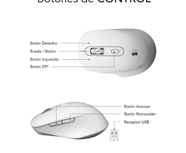 RATON OPTICO DUAL CURVE ERGO DUAL BATERIA BLANCO SUBBLIM
