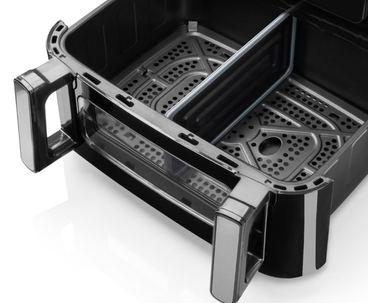 FREIDORA INTELIGENTE SUPER COOK 10L 2 CUBETAS NEGRO HAEGER