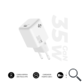 CARGADOR PARED/VIAJE USB-C GaN 35W PD BLANCO SUBBLIM