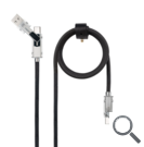 CABLE USBC+USB-A/M A LIGHTNING + USB-C/M 2.0 27W 2 M NEGRO/GRIS NANOCABLE