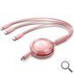 CABLE USB-C A 3xUSB-C 100W 1.1 M ROSA VENTION