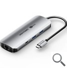 DOCKING STATION 9 PUERTOS USB-C HDMI 4K/2xUSB-A/USB-C PD/1xRJ45... GRIS VENTION